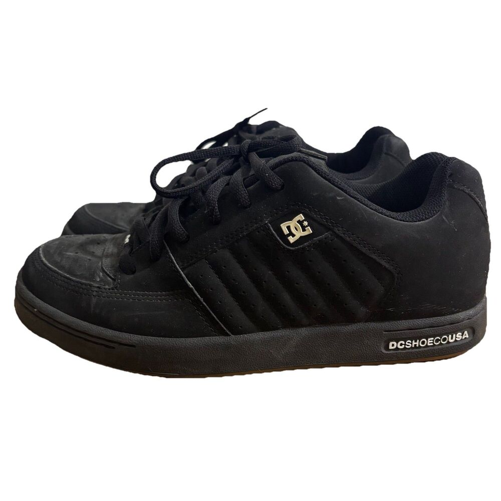 DC Skate Shoes Men’s Sz 11 Black Y2K Chunky Low Top Leather Sneakers